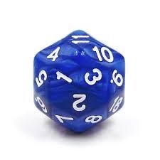 D30 - Pearl Blue/White Die